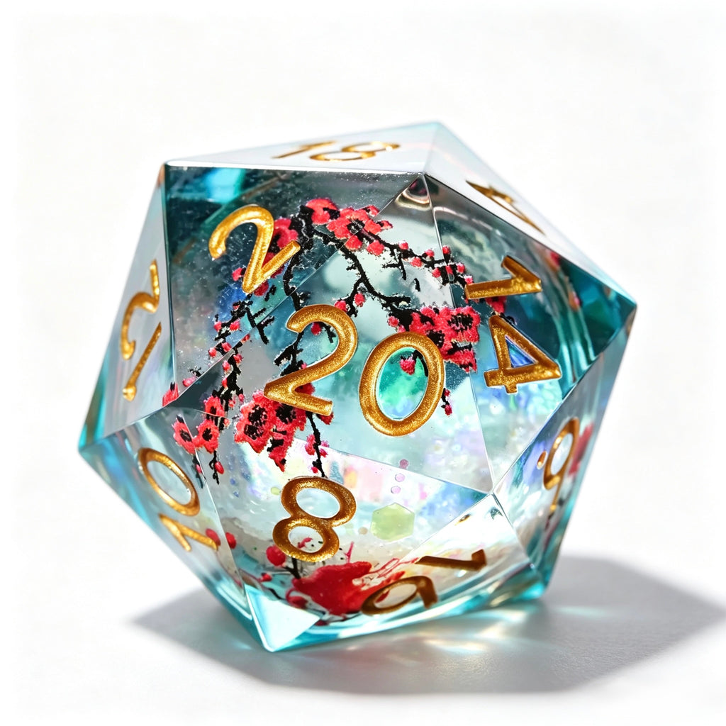 Gradient Sakura Liquid Core 7-Piece Dice Set