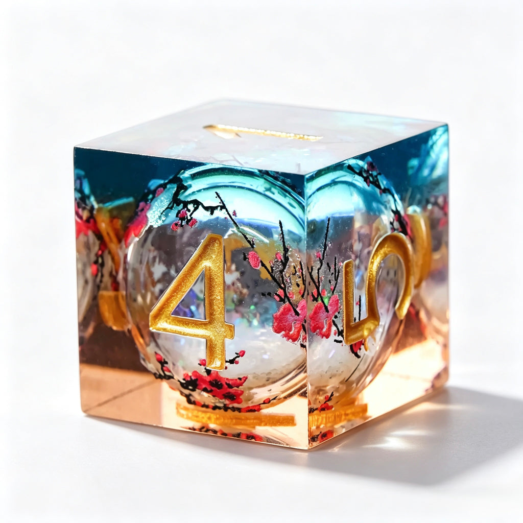 Gradient Sakura Liquid Core 7-Piece Dice Set