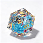 Blue Sakura Liquid Core 7-Piece Dice Set
