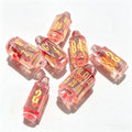 Clear Red Bullet Solid Core 7-Piece Dice Set