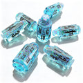 Sky Blue Glitter Bullet Solid Core 7-Piece Dice Set