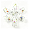 White Flowers Solid Core 7-Piece Dice Set