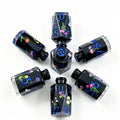 Black Butterflies Solid Core 7-Piece Dice Set