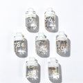 Silver Crack Bottle Solid Core 7-Piece Dice Set