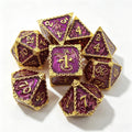 Dragon Totem Gold Purple 7-Piece Metal Dice Set