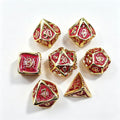Solar Crest Red 7-Piece Metal Dice Set