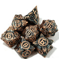 Ancient Clockwork Copper 7-Piece Metal Dice Set