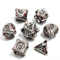 Wooden Swirl Bloody 7-Piece Metal Dice Set