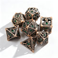 Jade Eye Bronze 7-Piece Metal Dice Set