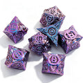 Ancient Clockwork Purple 7-Piece Metal Dice Set