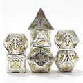 Glided Armory Silver 7-Piece Metal Dice Set