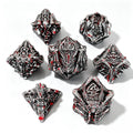 Textured Dragon Bloody 7-Piece Metal Dice Set