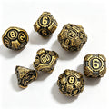 Steampunk Gold 7-Piece Metal Dice Set