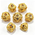 Dragon Swirl Gold 7-Piece Metal Dice Set