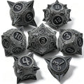 Virus Silver 7-Piece Metal Dice Set
