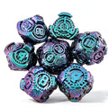 Steampunk Duotone 7-Piece Metal Dice Set