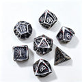 Solar Crest Bloody 7-Piece Metal Dice Set