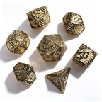 Dragon Scale Gold 7-Piece Metal Dice Set