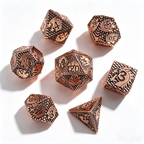 Dragon Scale Bronze 7-Piece Metal Dice Set