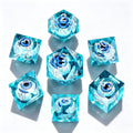 Blue Mad Scientist Liquid Core 7-Piece Dice Set