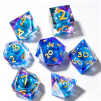 Blue Blood Liquid Core 7-Piece Dice Set