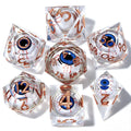 Clear Mad Scientist Liquid Core 7-Piece Dice Set