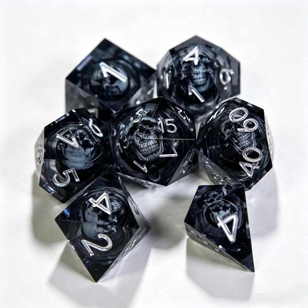 Shadow Skull Liquid Core 7-Piece Dice Set