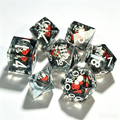 Rose Skull Liquid Core 7-Piece Dice Set