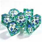 Soccer Liquid Core 7-Piece Dice Set