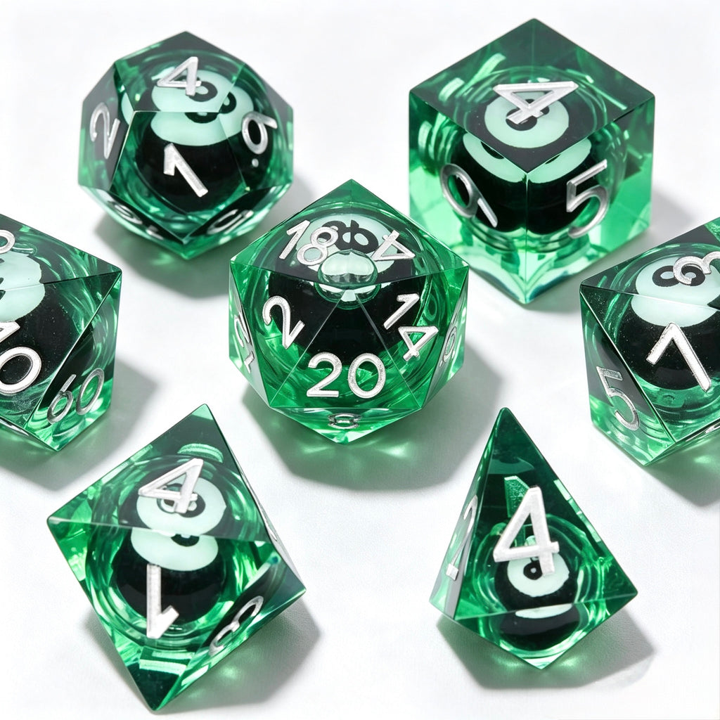 Pool Liquid Core 7-Piece Dice Set