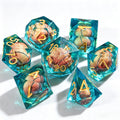 Basketball Liquid Core 7-Piece Dice Set