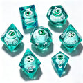 Aqua Mad Scientist Liquid Core 7-Piece Dice Set