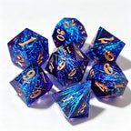 Blue Weave Solid Core 7-Piece Dice Set