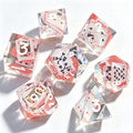 Poker Cards Solid Core 7-Piece Dice Set