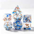Tidal Blue Solid Core 7-Piece Dice Set