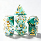 Tidal Green Solid Core 7-Piece Dice Set