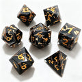 Volcanic Cracks Solid Core 7-Piece Dice Set