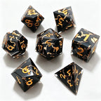 Volcanic Cracks Solid Core 7-Piece Dice Set