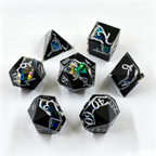 Galactic Rift Black Solid Core 7-Piece Dice Set