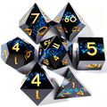 Glitter Eclipse Blue Solid Core 7-Piece Dice Set