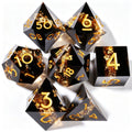 Glitter Eclipse Gold Solid Core 7-Piece Dice Set