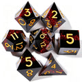 Glitter Eclipse Red Solid Core 7-Piece Dice Set