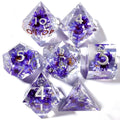 Purple Flower Solid Core 7-Piece Dice Set