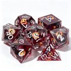Bloody Pumpkin Solid Core 7-Piece Dice Set