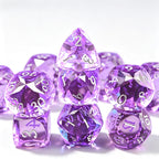 Amethyst Diamond-Cut 7-Piece Resin Dice Set