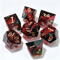 Red Weave Solid Core 7-Piece Dice Set