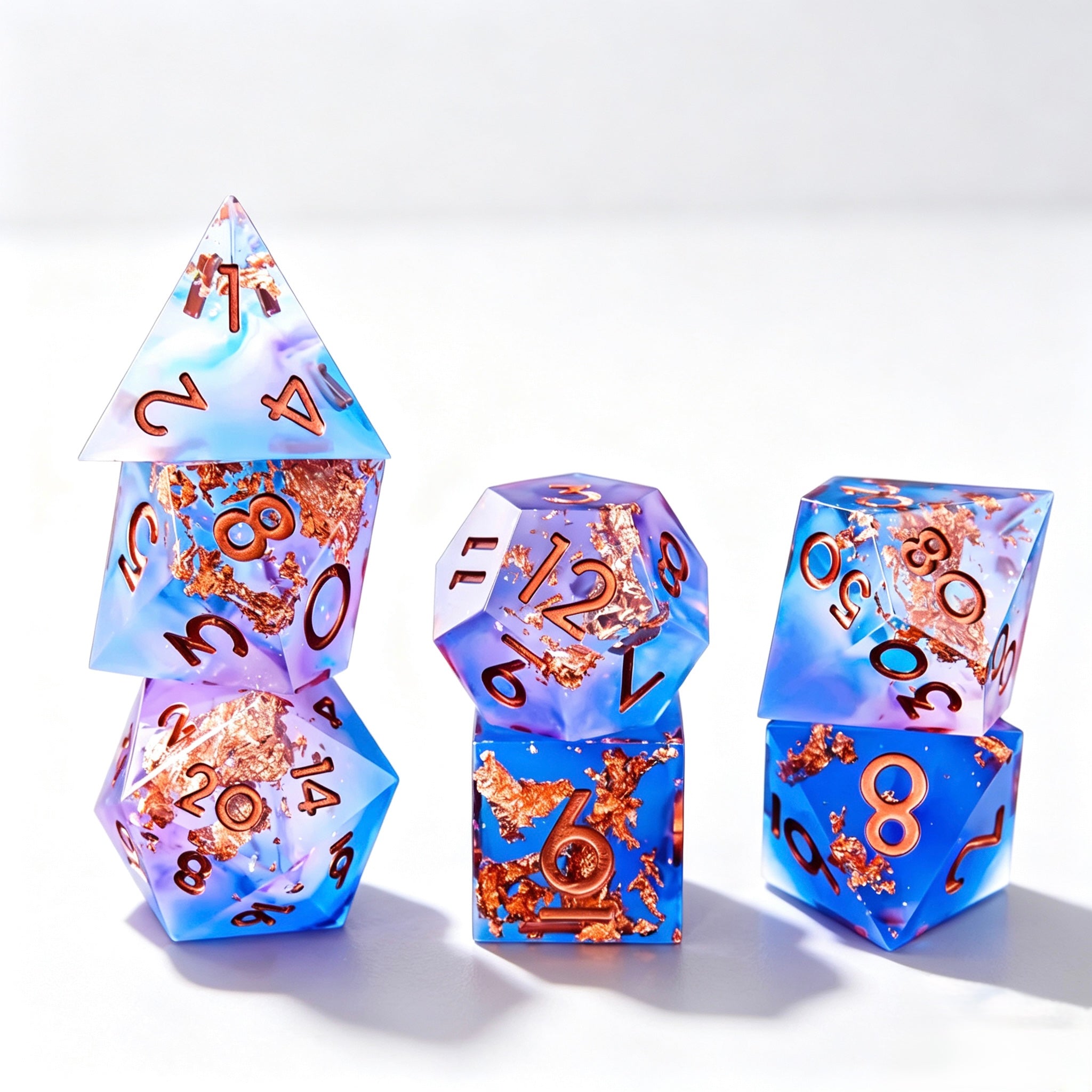 Twilight Frost Solid Core 7-Piece Dice Set