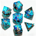 Glacier Magic Solid Core 7-Piece Dice Set