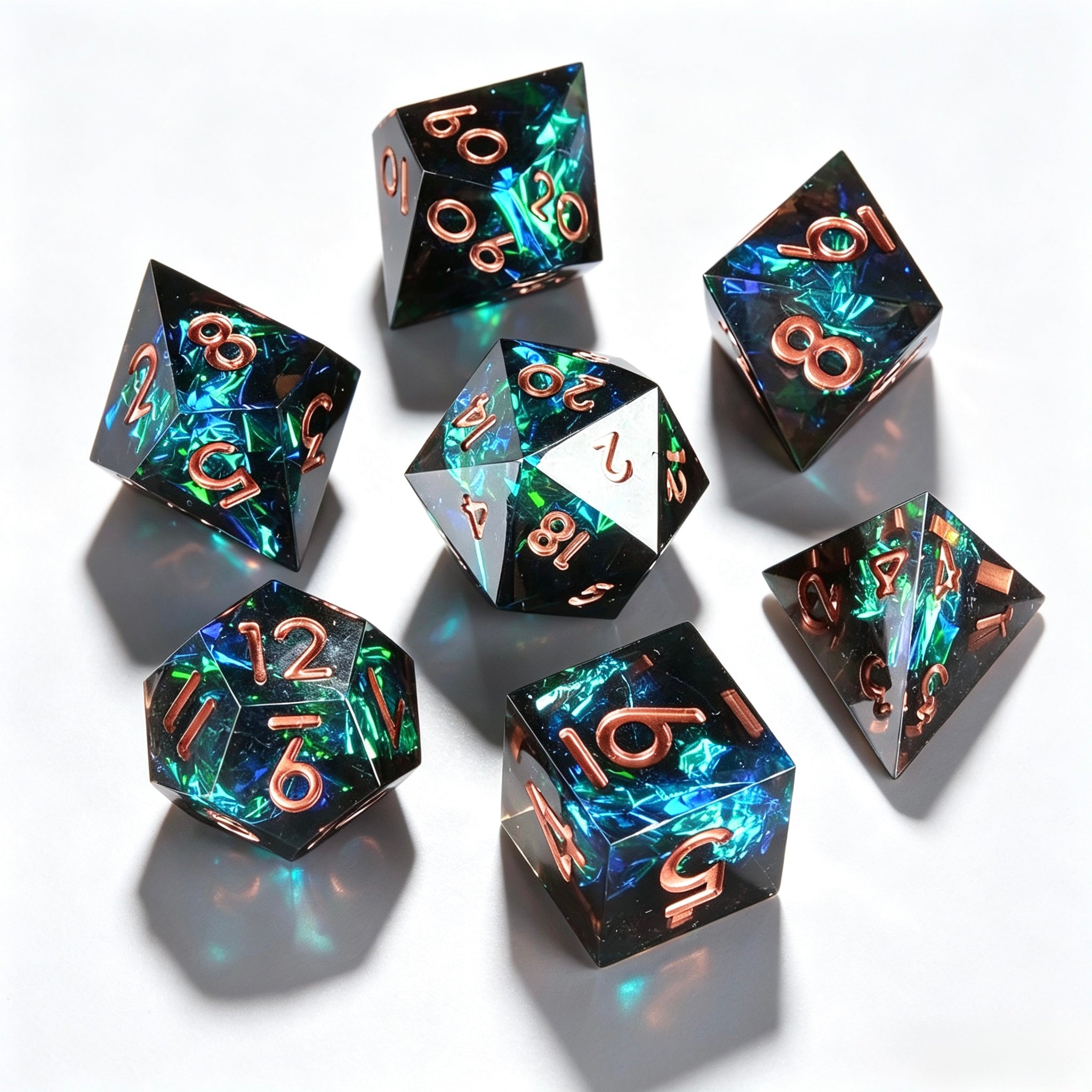 Midnight Void Solid Core 7-Piece Dice Set