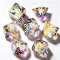 Lavender Quartz Solid Core 7-Piece Dice Set